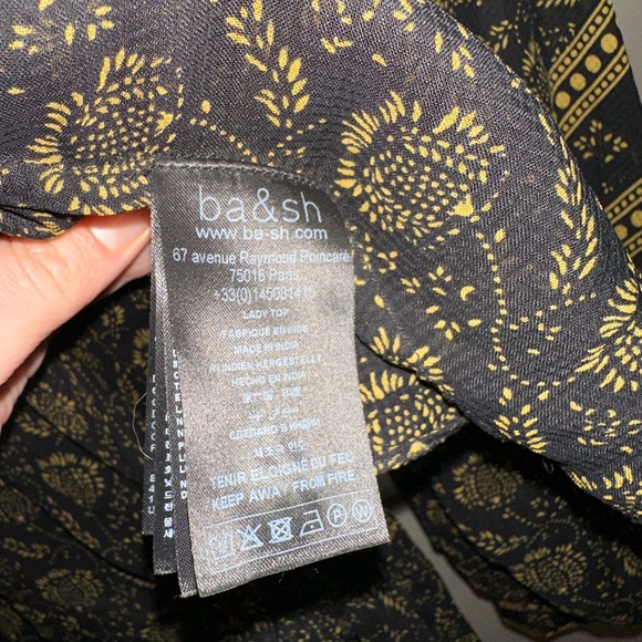 NWOT BA&SH Wrap V Neck Blouse size Small - Picture 6 of 7